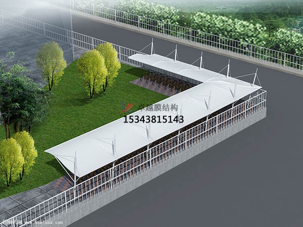 新河膜結(jié)構停車棚【充電站雨棚】設計安裝